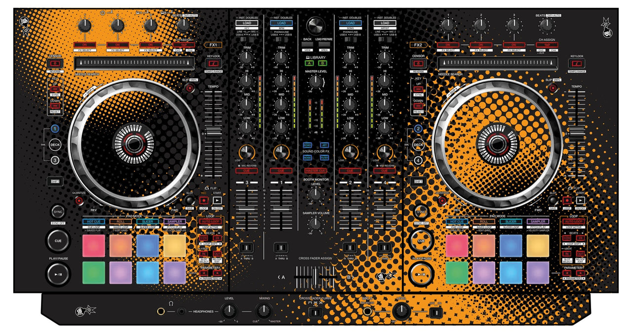 Pioneer DJ DDJ SX 3 Skin Orange Dot