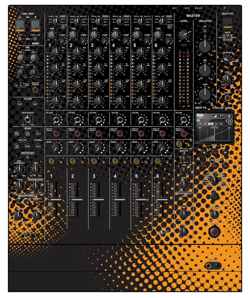 Pioneer DJ DJM V10 LF Skin Orange Dot