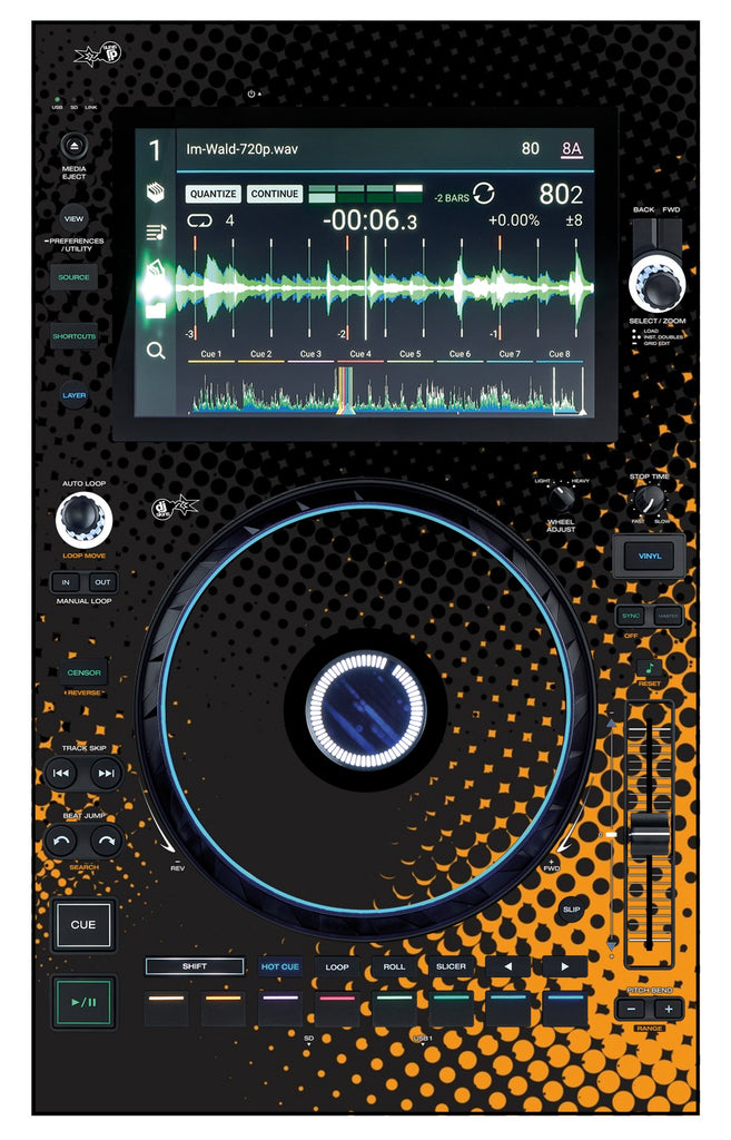 Denon DJ SC 6000 Skin Orange Dot