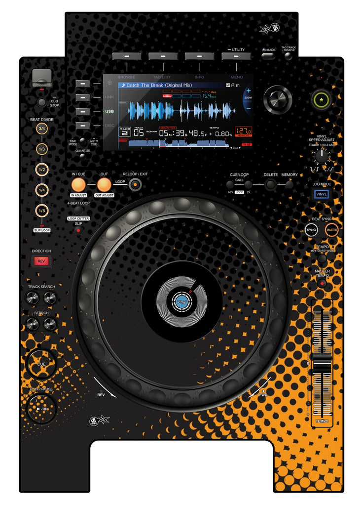 Pioneer DJ CDJ 900 NEXUS Skin Orange Dot