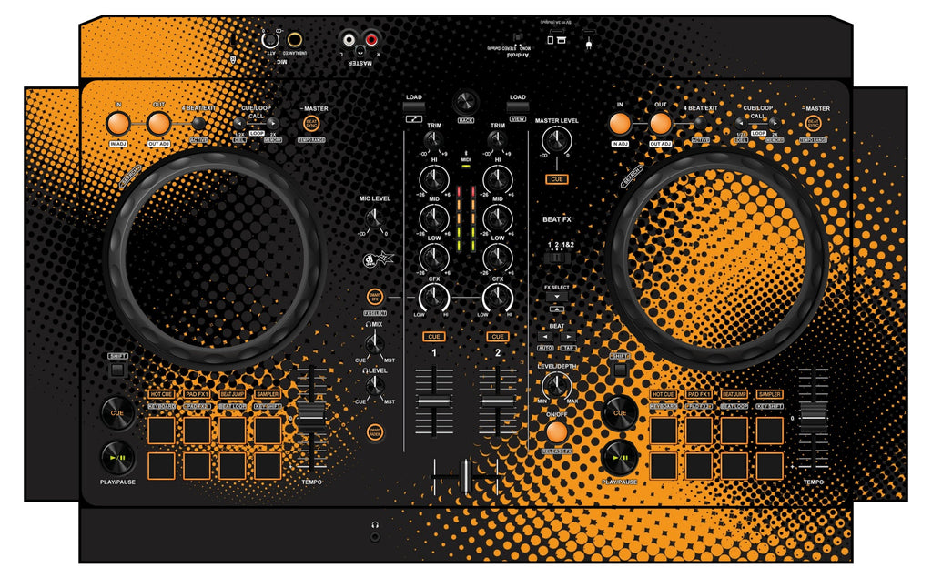Pioneer DJ DDJ FLX 4 Skin Orange Dot