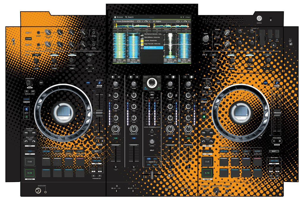 Denon DJ PRIME 4+ Skin Orange Dot