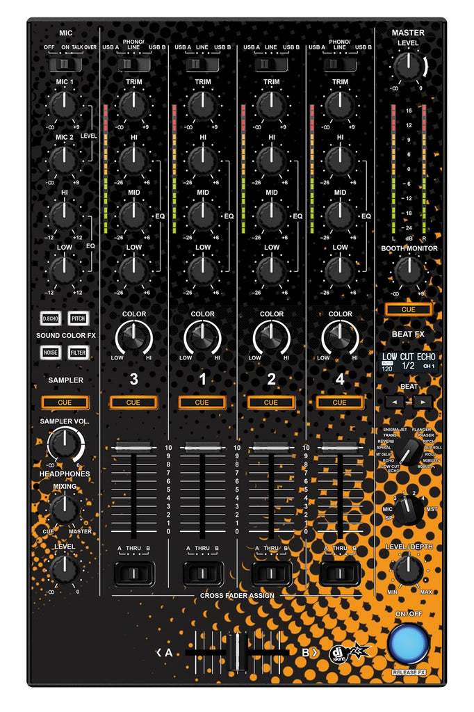 Pioneer DJ DDJ 1000 MIXER Skin Orange Dot