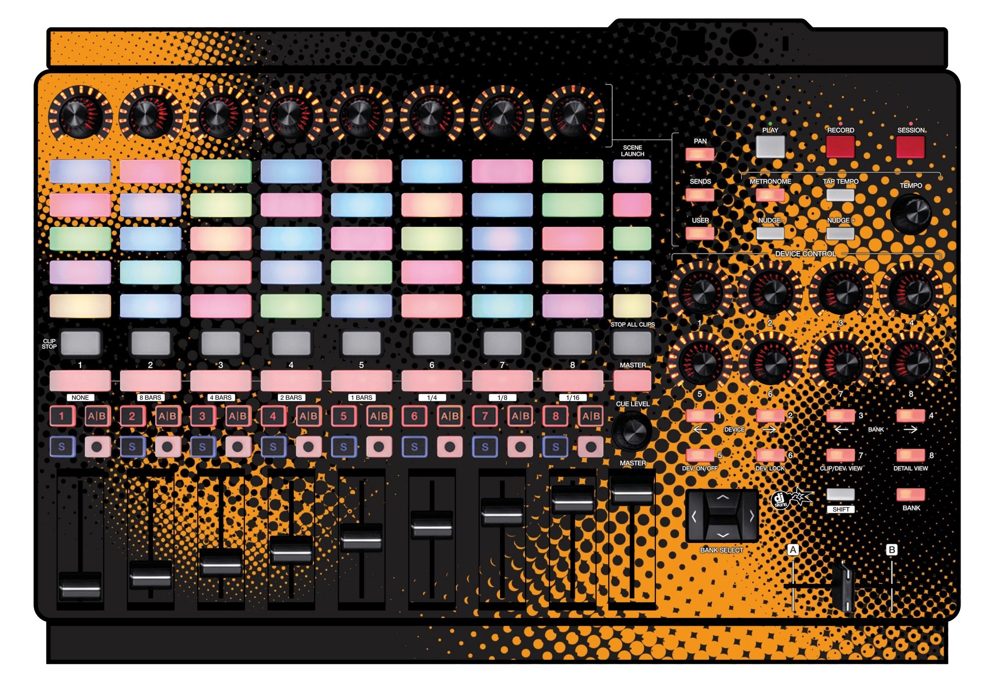 Akai Pro APC 40 MK2 Skin Orange Dot