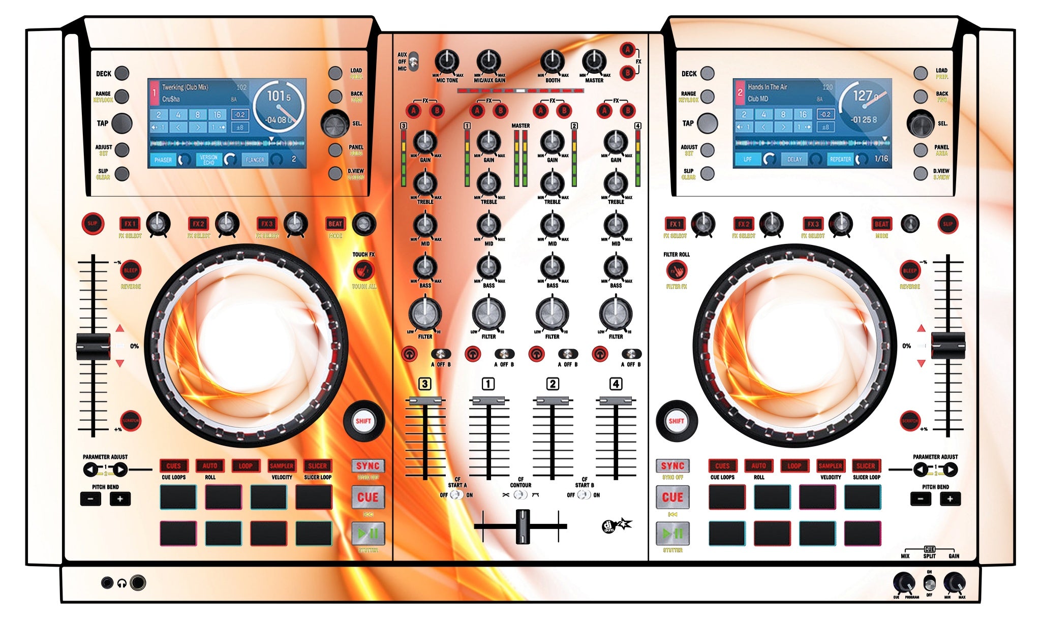 Numark NV Skin Orange Swirl