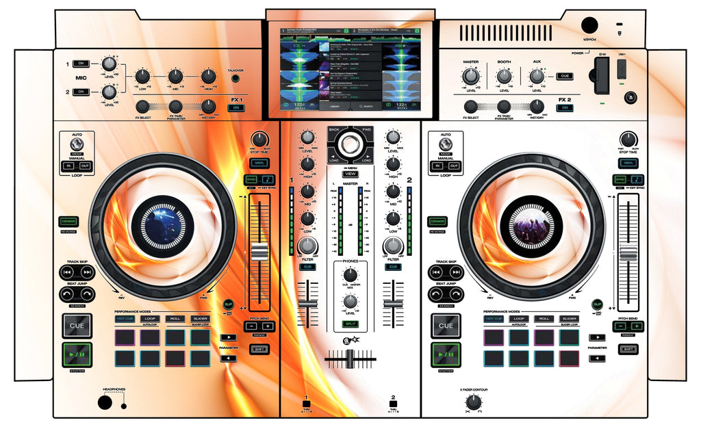 Denon DJ PRIME 2 Skin Orange Swirl