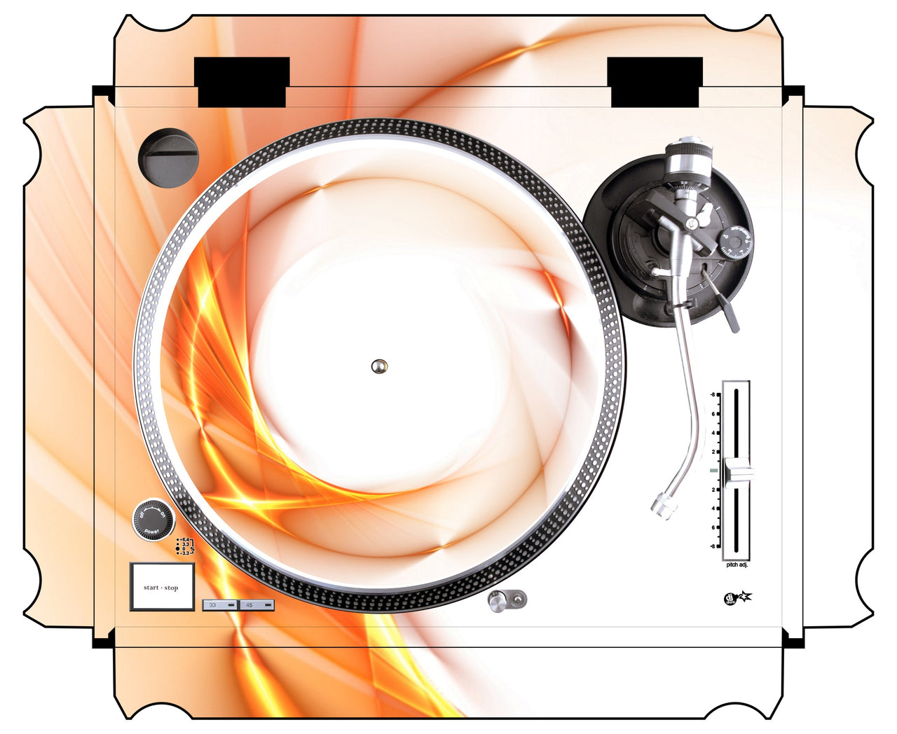 Technics 1200 / 1210 MK2 Skin Orange Swirl