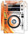 Pioneer DJ CDJ 3000 incl. SIDES Skin Orange Swirl