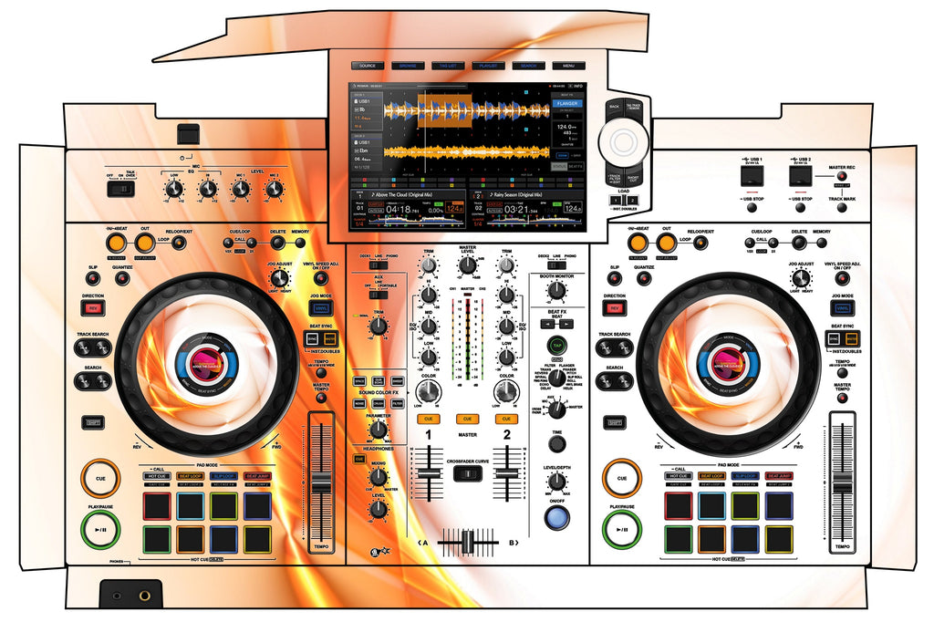 Pioneer DJ XDJ RX 3 Skin Orange Swirl