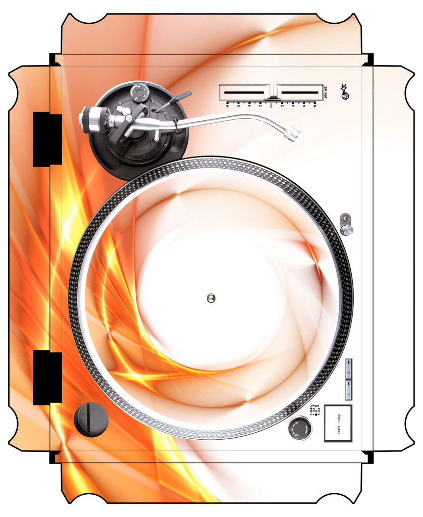 Technics 1200 / 1210 MK2 VERTICAL Skin Orange Swirl