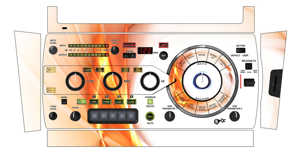 Pioneer DJ RMX 1000 Skin Orange Swirl