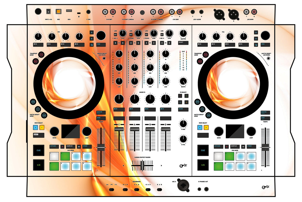 Native Instruments S4 MK3 Skin Orange Swirl
