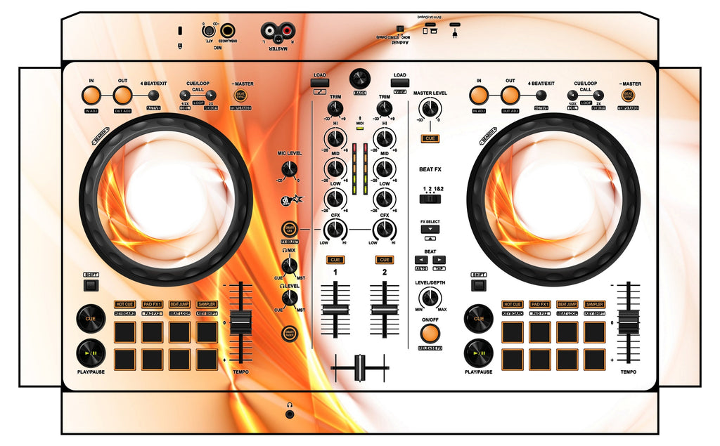 Pioneer DJ DDJ FLX 4 Skin Orange Swirl
