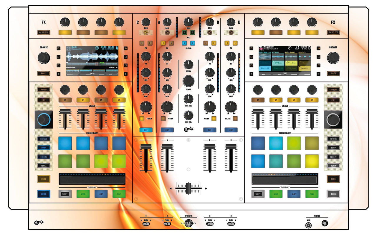 Native Instruments S8 Skin Orange Swirl