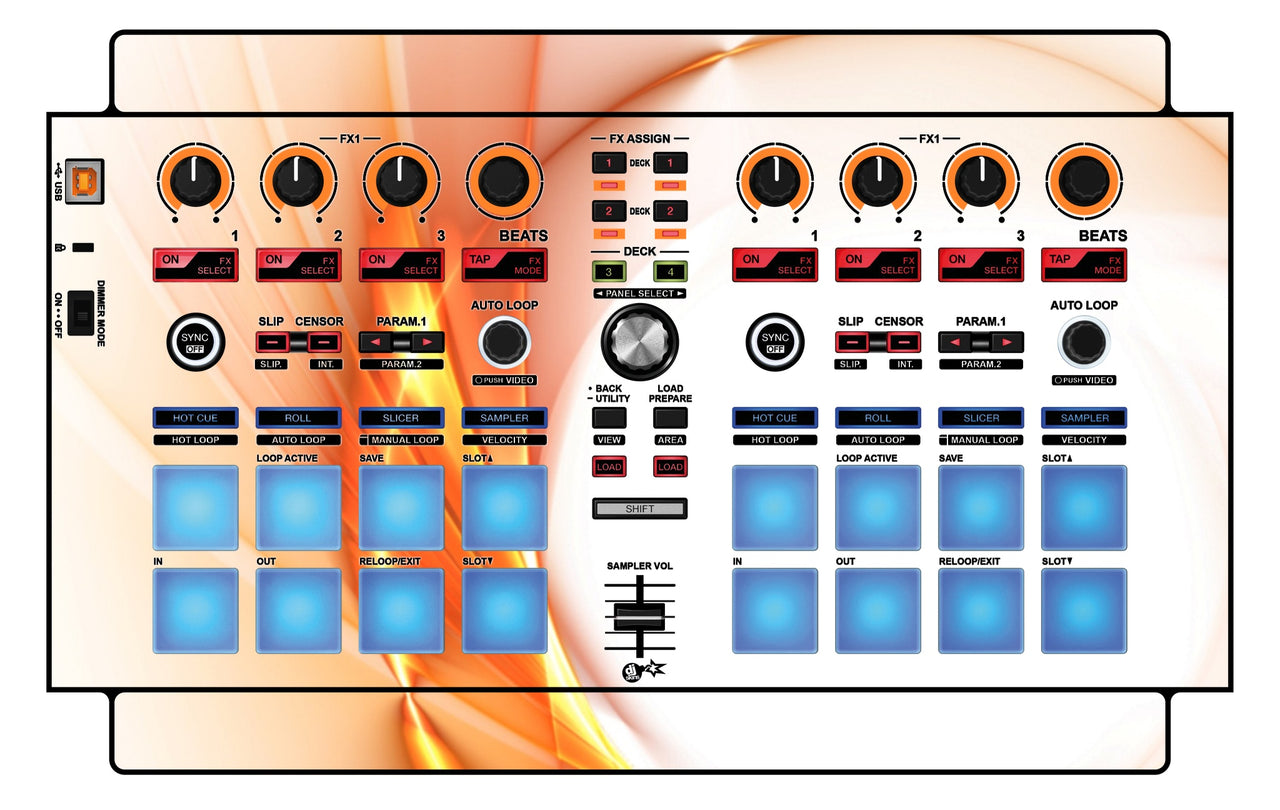 Pioneer DJ DDJ SP 1 Skin Orange Swirl