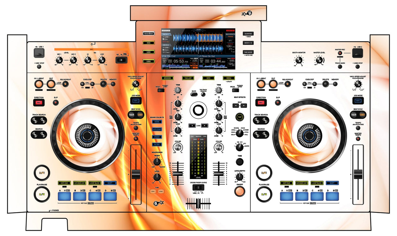 Pioneer DJ XDJ RX Skin Orange Swirl