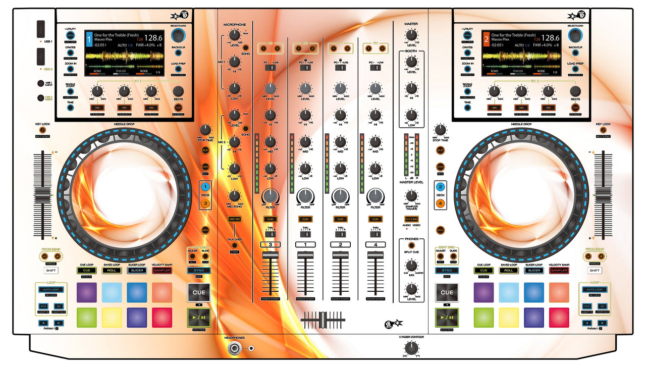 Denon DJ MCX 8000 Skin Orange Swirl