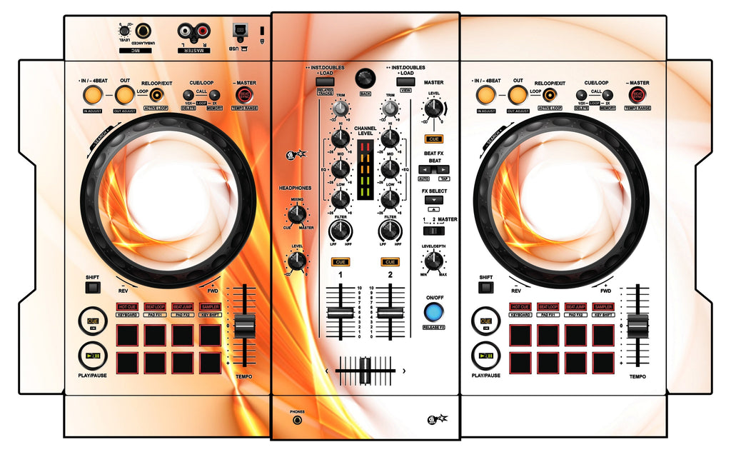 Pioneer DJ DDJ 400 Skin Orange Swirl