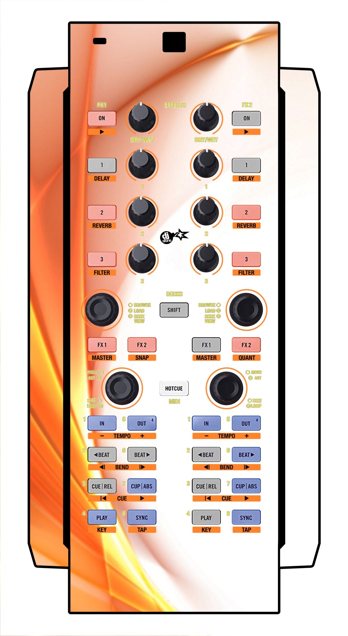 Native Instruments X1 Skin Orange Swirl