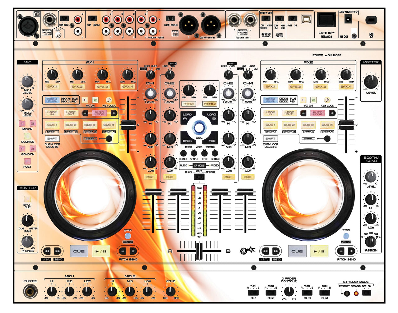 Denon DJ MC 6000 Skin Orange Swirl