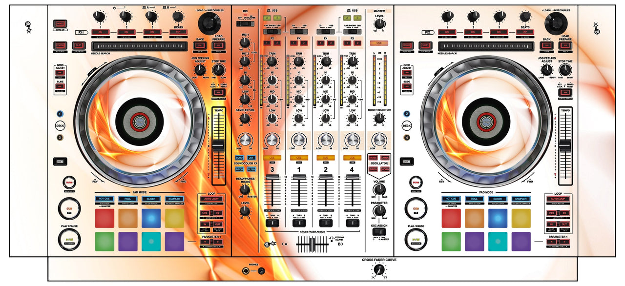Pioneer DJ DDJ SZ Skin Orange Swirl