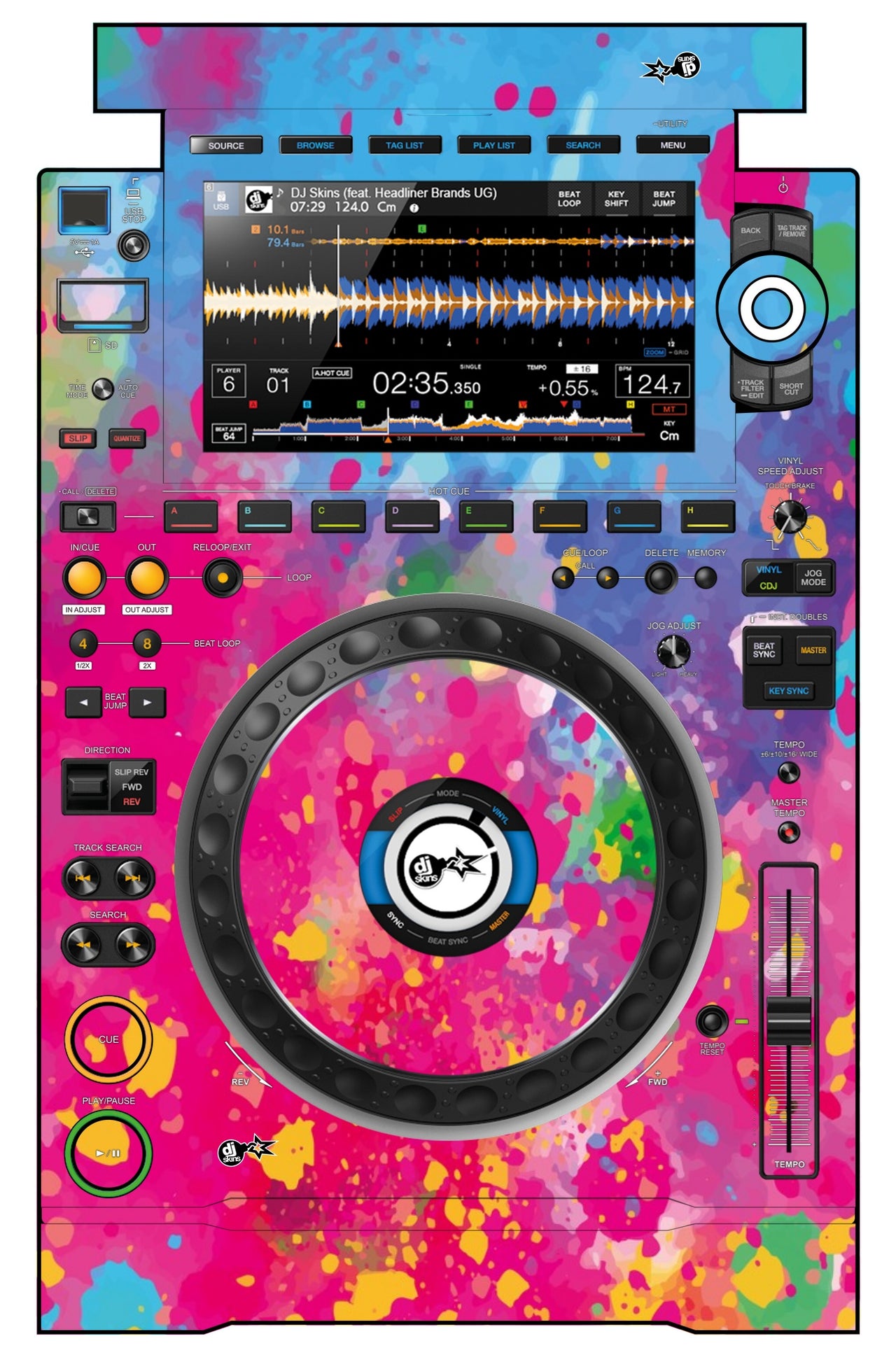 Pioneer DJ CDJ 3000 Skin Paint
