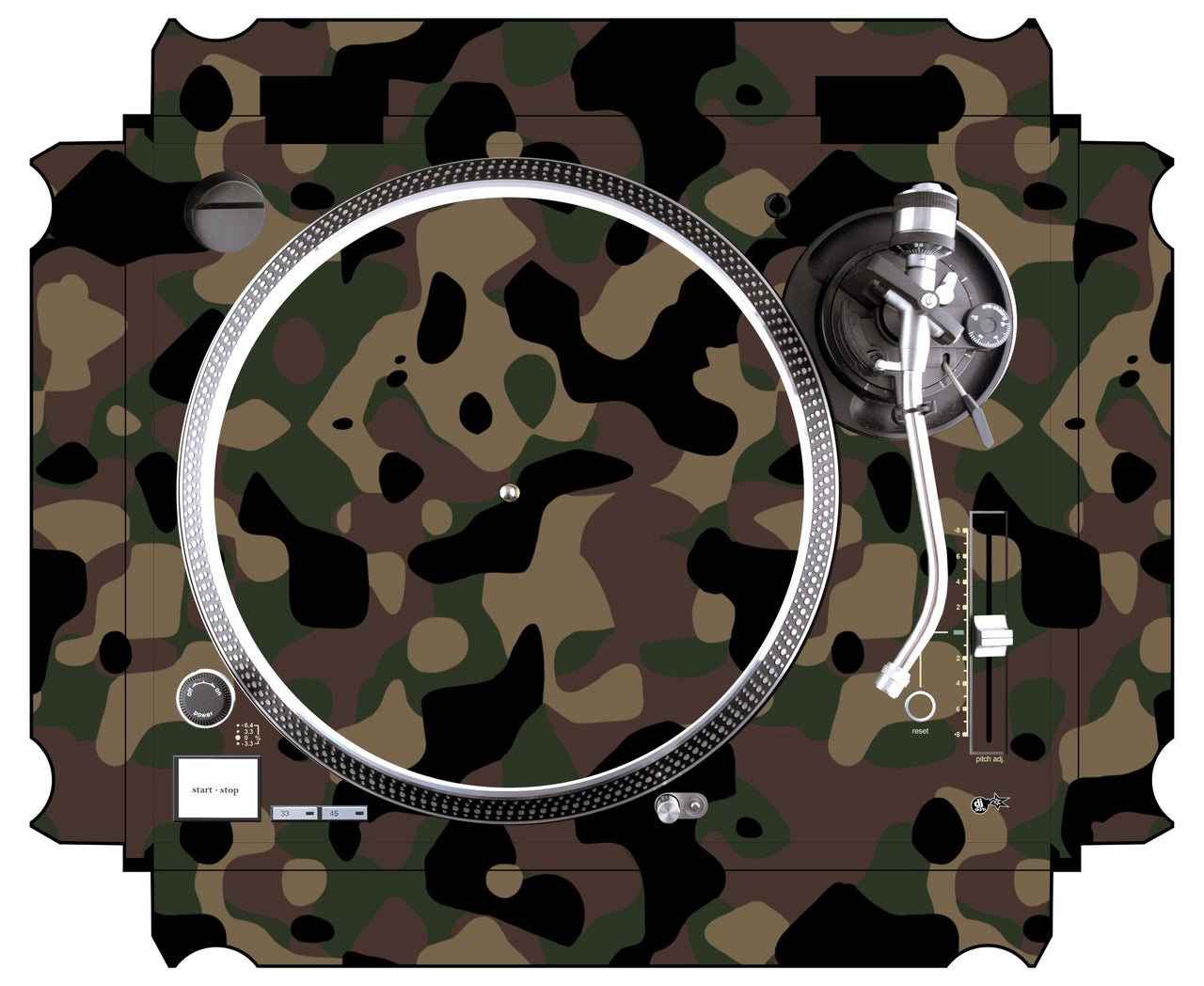 Technics 1200 / 1210 MK5 Skin Camo Woodland