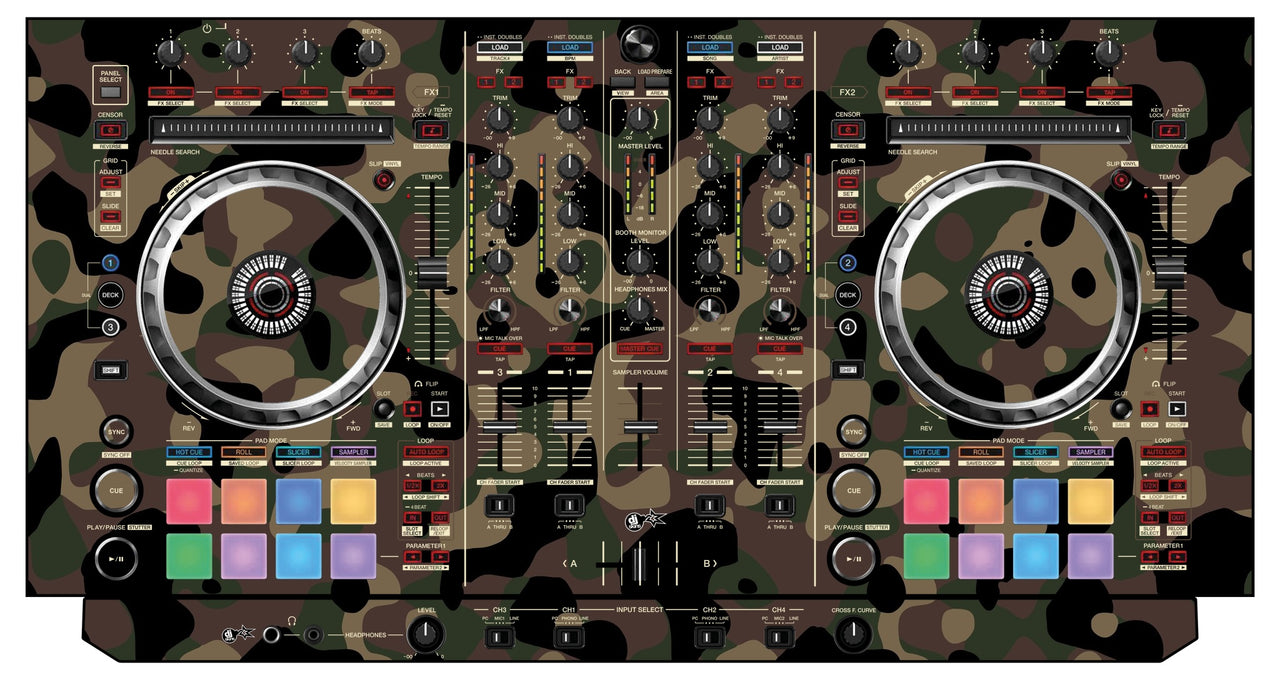 Pioneer DJ DDJ SX 2 Skin Camo Woodland