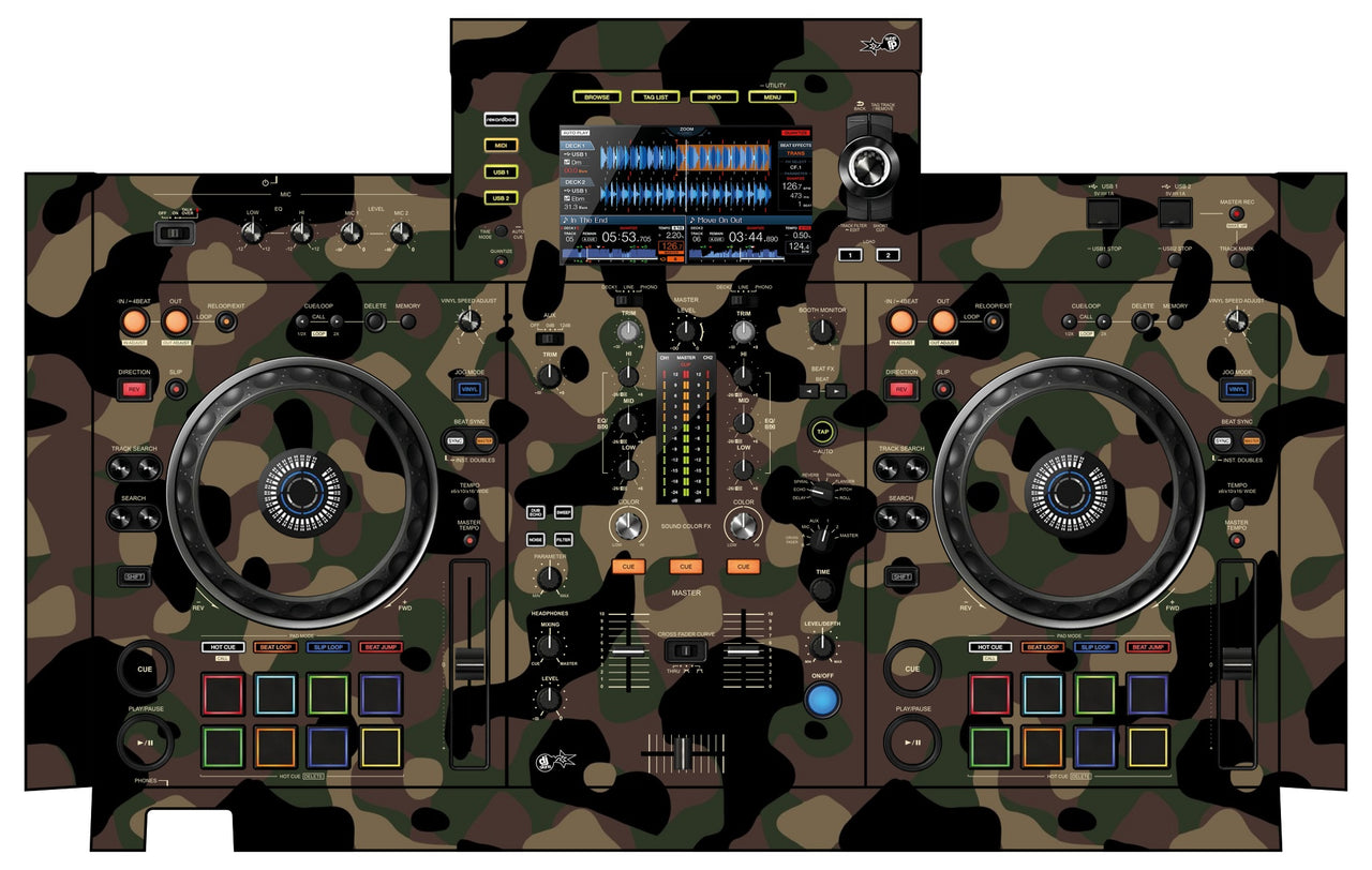 Pioneer DJ XDJ RX 2 Skin Camo Woodland