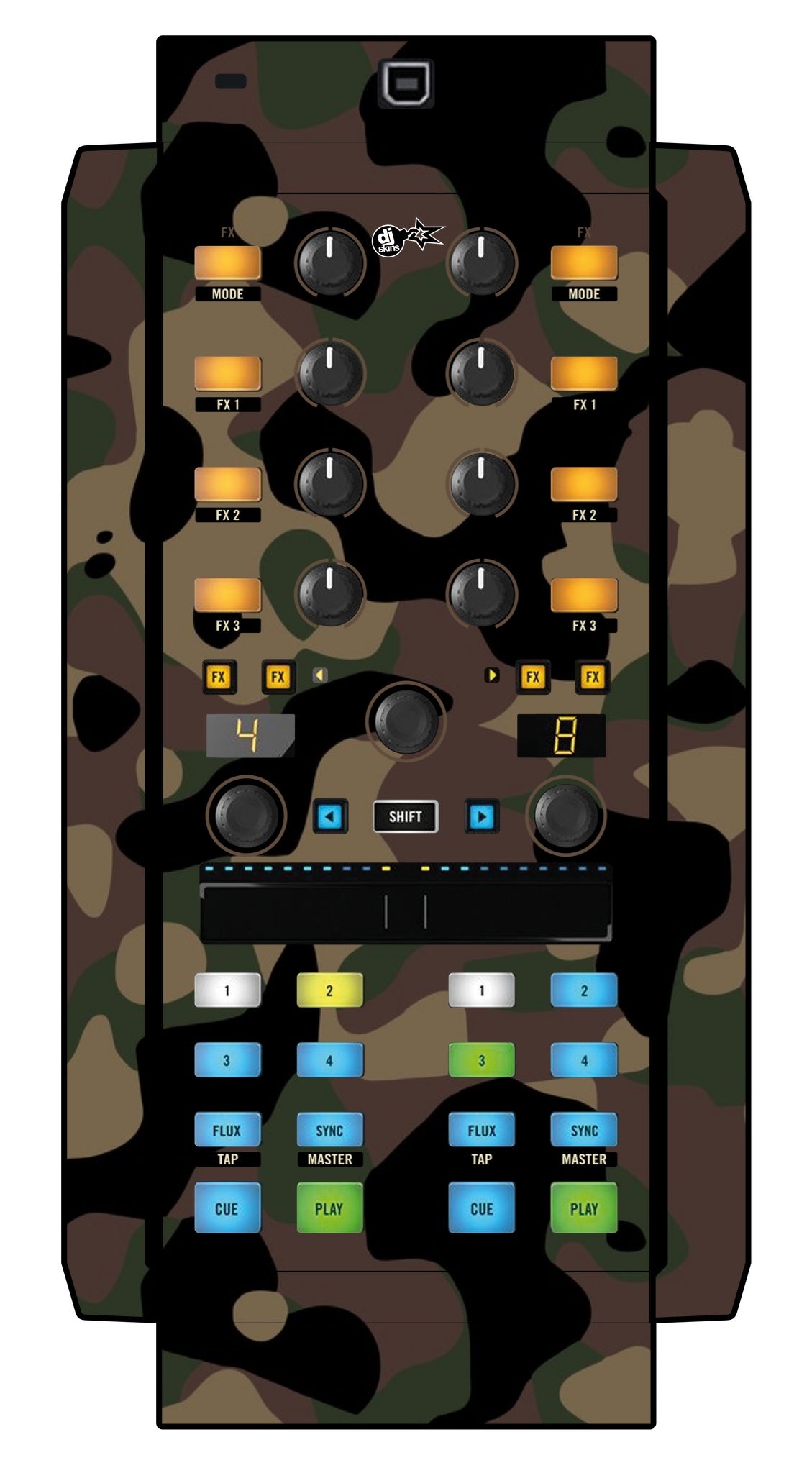 Native Instruments X1 MK2 Skin Camo Woodland
