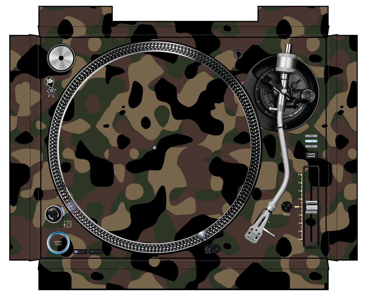 Pioneer DJ PLX 1000 Skin Camo Woodland