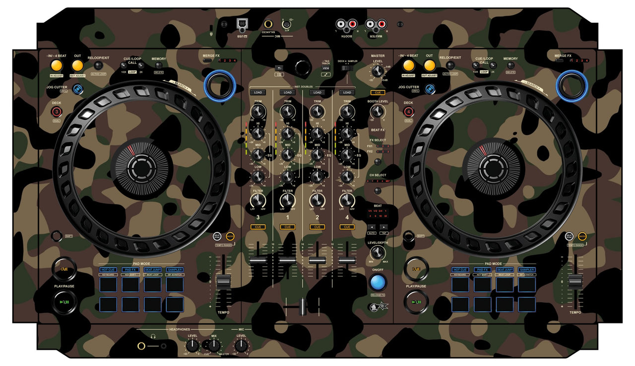 Pioneer DJ DDJ FLX6 Skin Camo Woodland