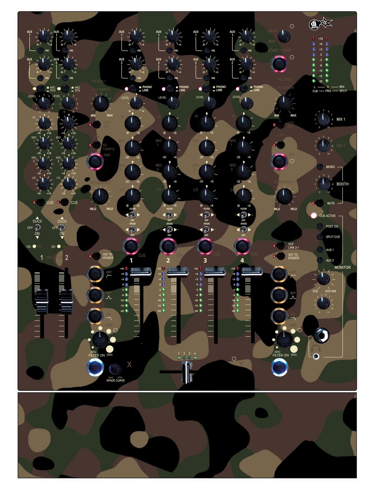 Allen and Heath XONE 92 Skin Camo Woodland