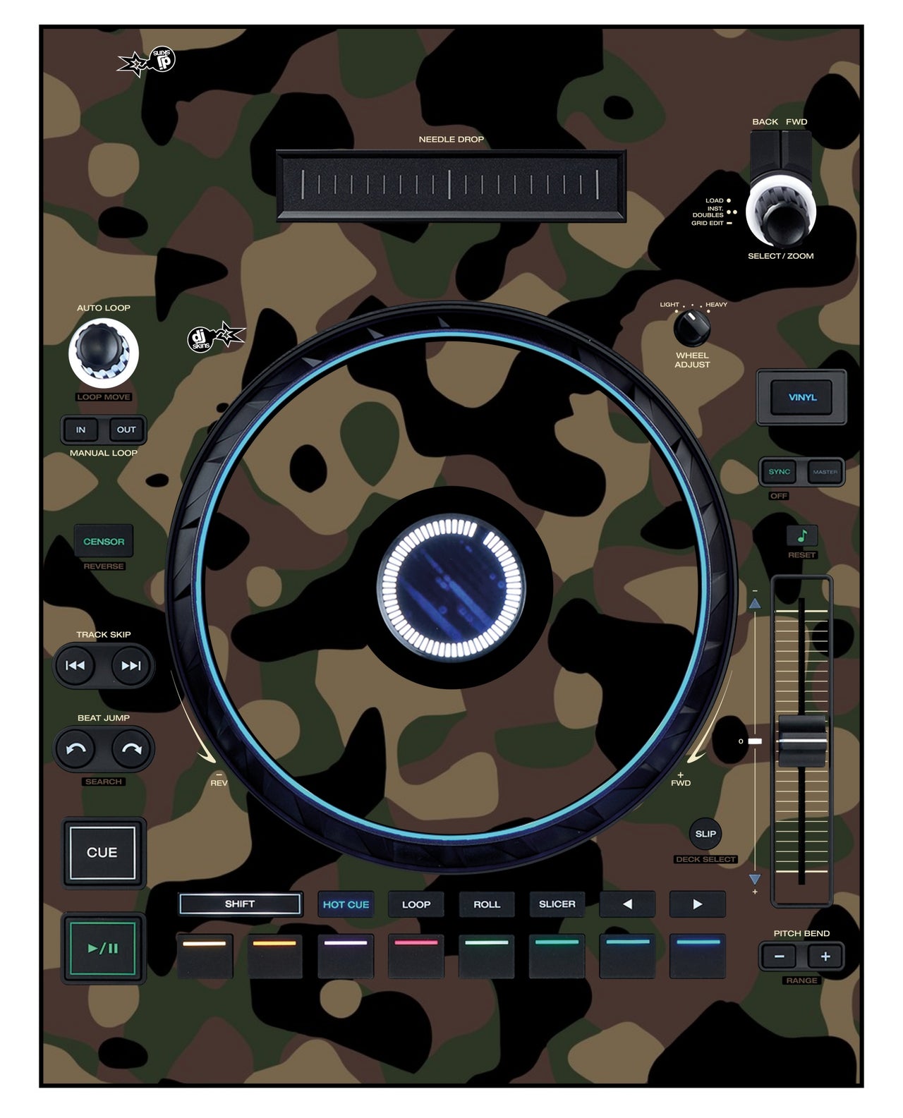 Denon DJ LC 6000 Skin Camo Woodland