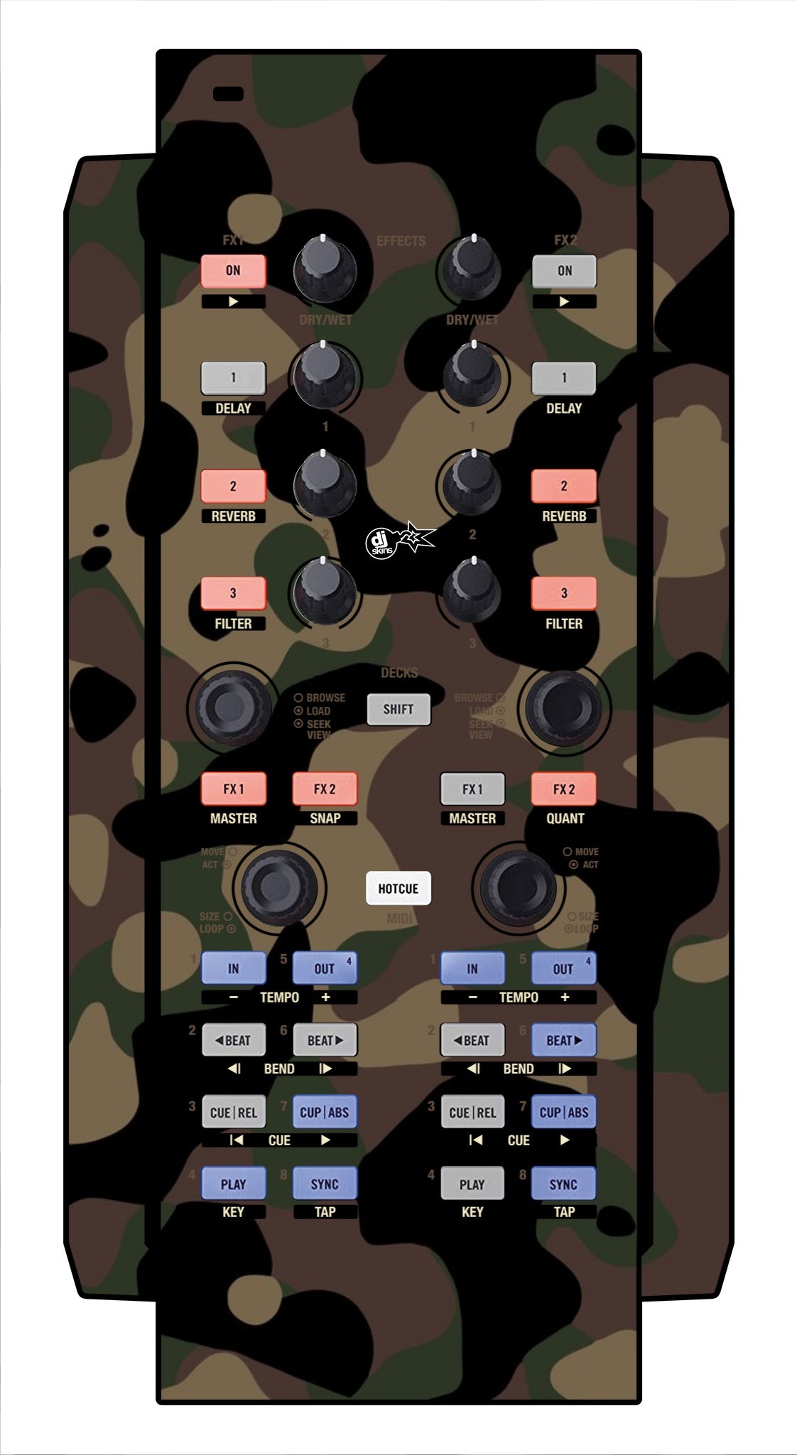 Native Instruments X1 Skin Camo Woodland
