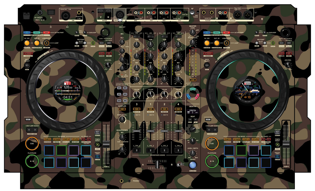 Pioneer DJ DDJ FLX10 Skin Camo Woodland