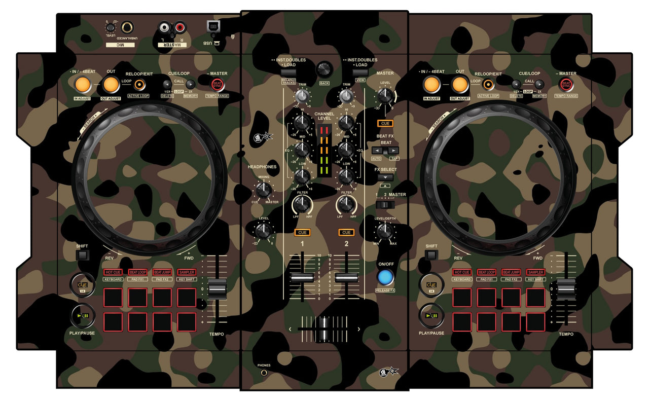 Pioneer DJ DDJ 400 Skin Camo Woodland