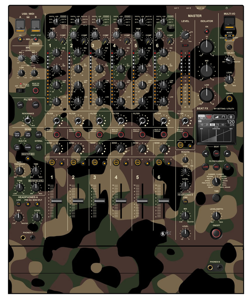 Pioneer DJ DJM V10 LF Skin Camo Woodland