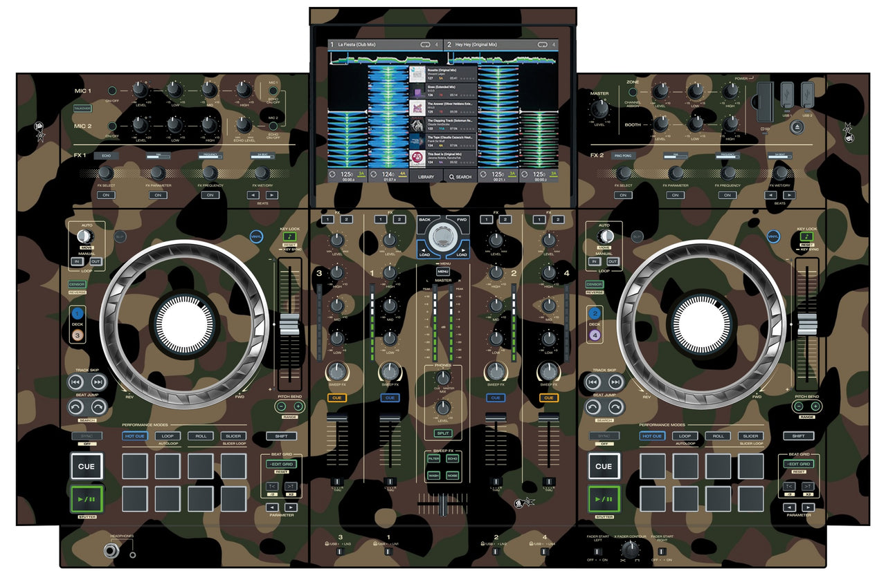 Denon DJ PRIME 4 Skin Camo Woodland