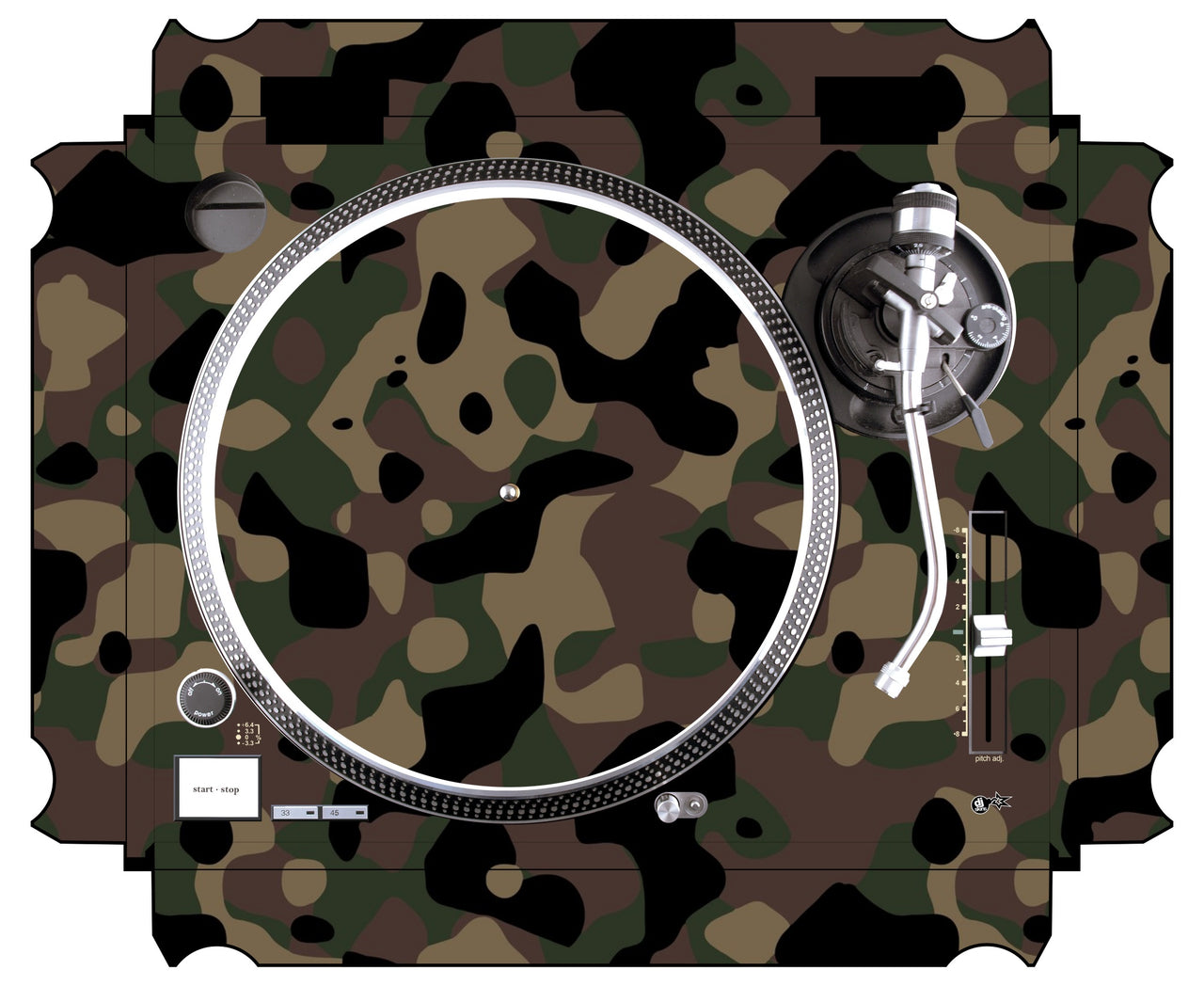 Technics 1200 / 1210 MK2 Skin Camo Woodland