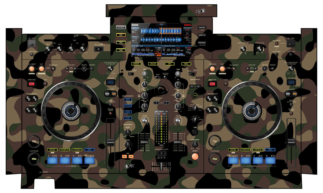 Pioneer DJ XDJ RX Skin Camo Woodland