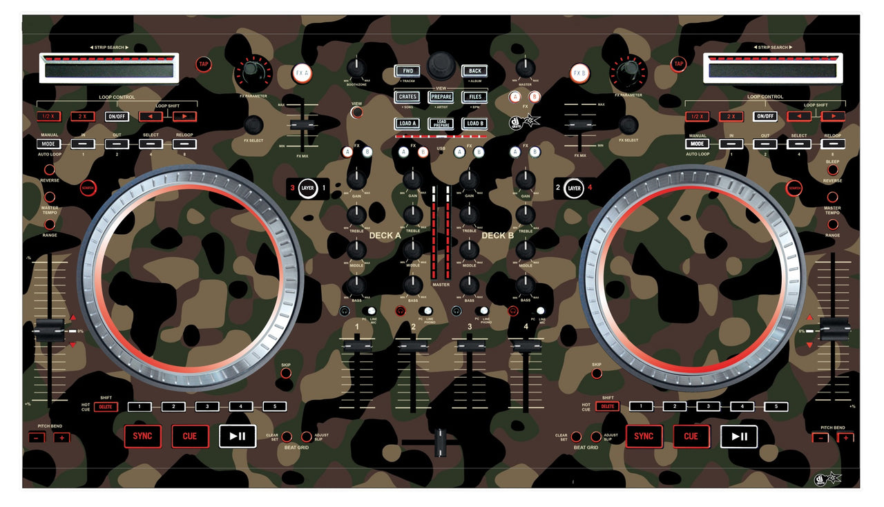 Numark NS 6 Skin Camo Woodland
