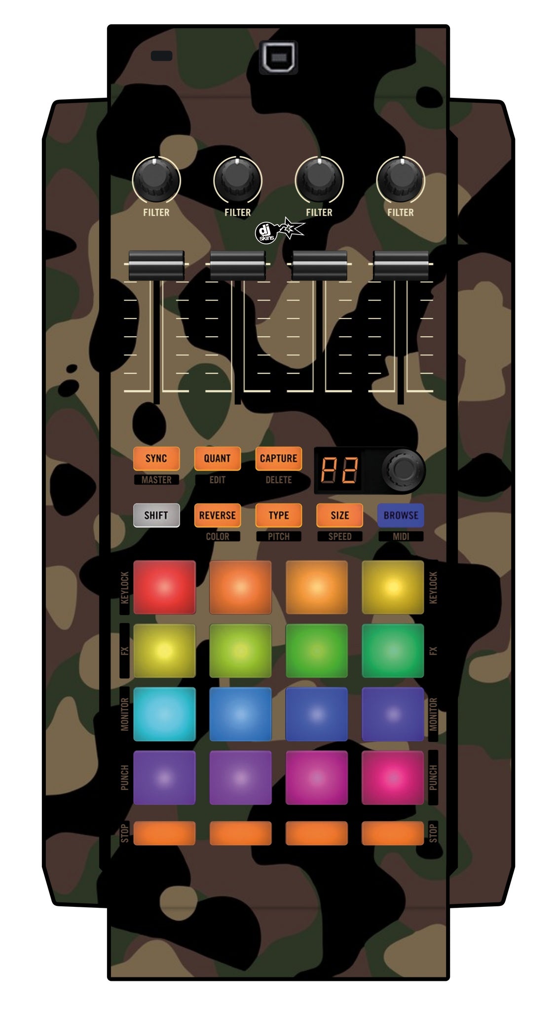 Native Instruments F1 Skin Camo Woodland