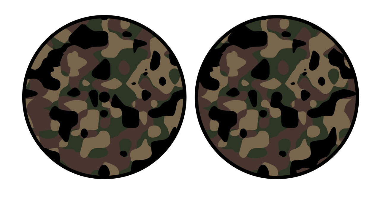 Universal Vinyl Labelsticker (10.2 cm - REGULAR) Skin Camo Woodland