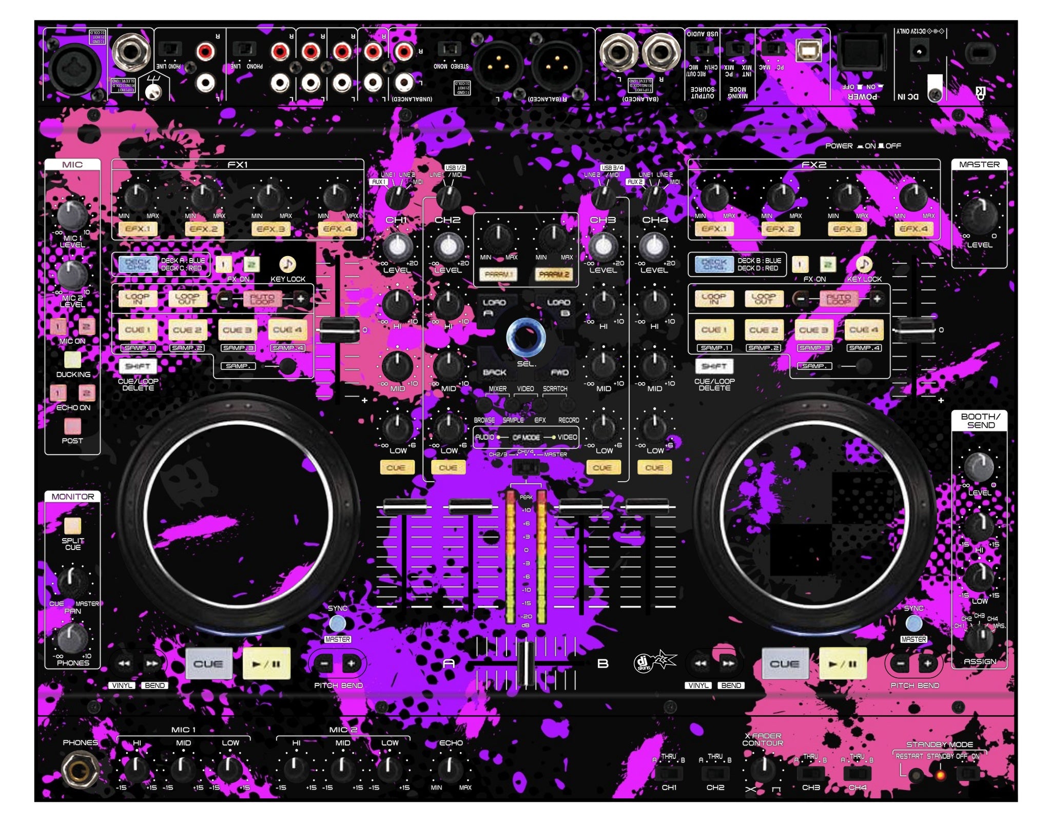 Denon DJ MC 6000 Skin Conflict Purple