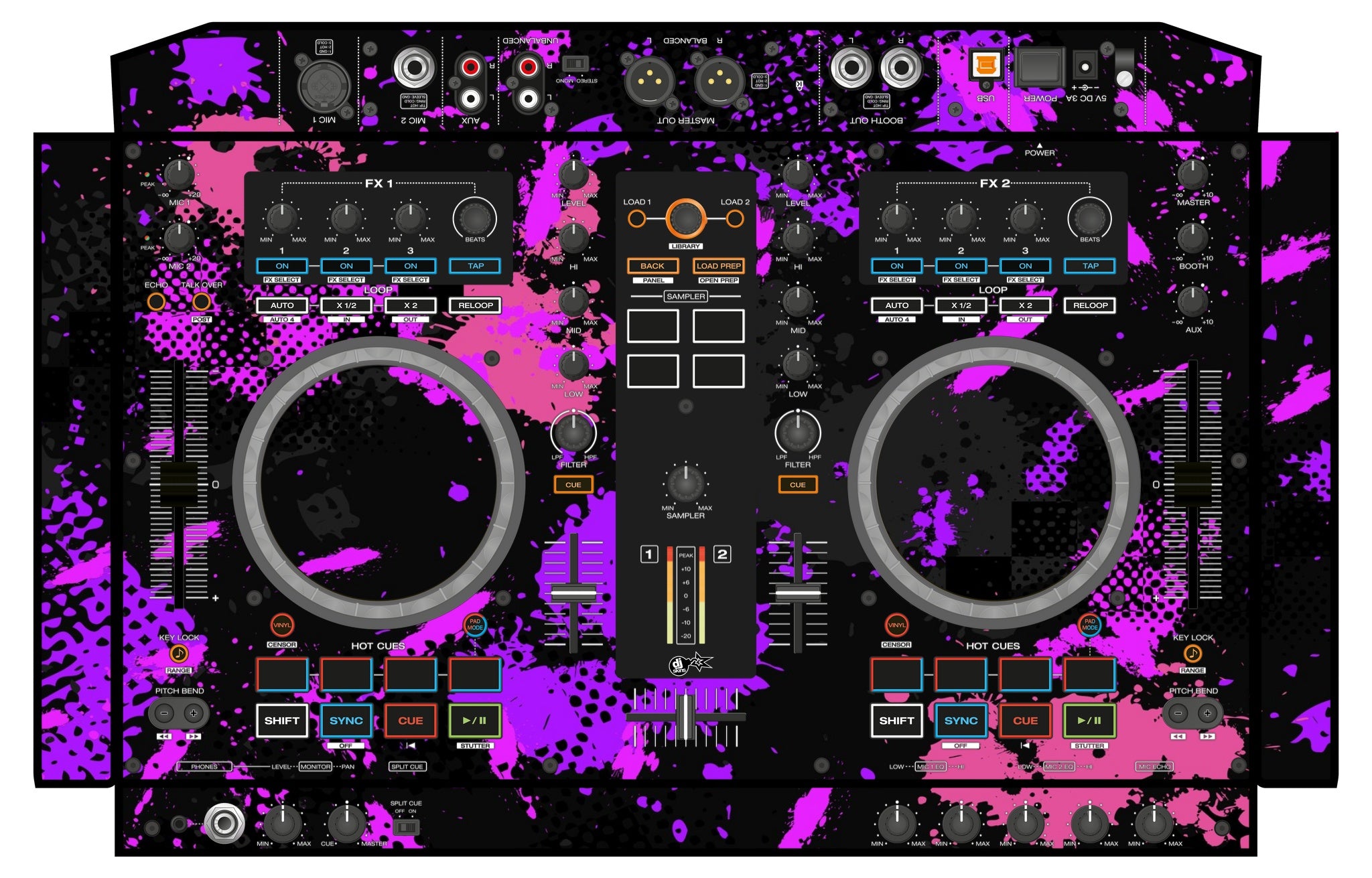 Denon DJ MC 4000 Skin Conflict Purple