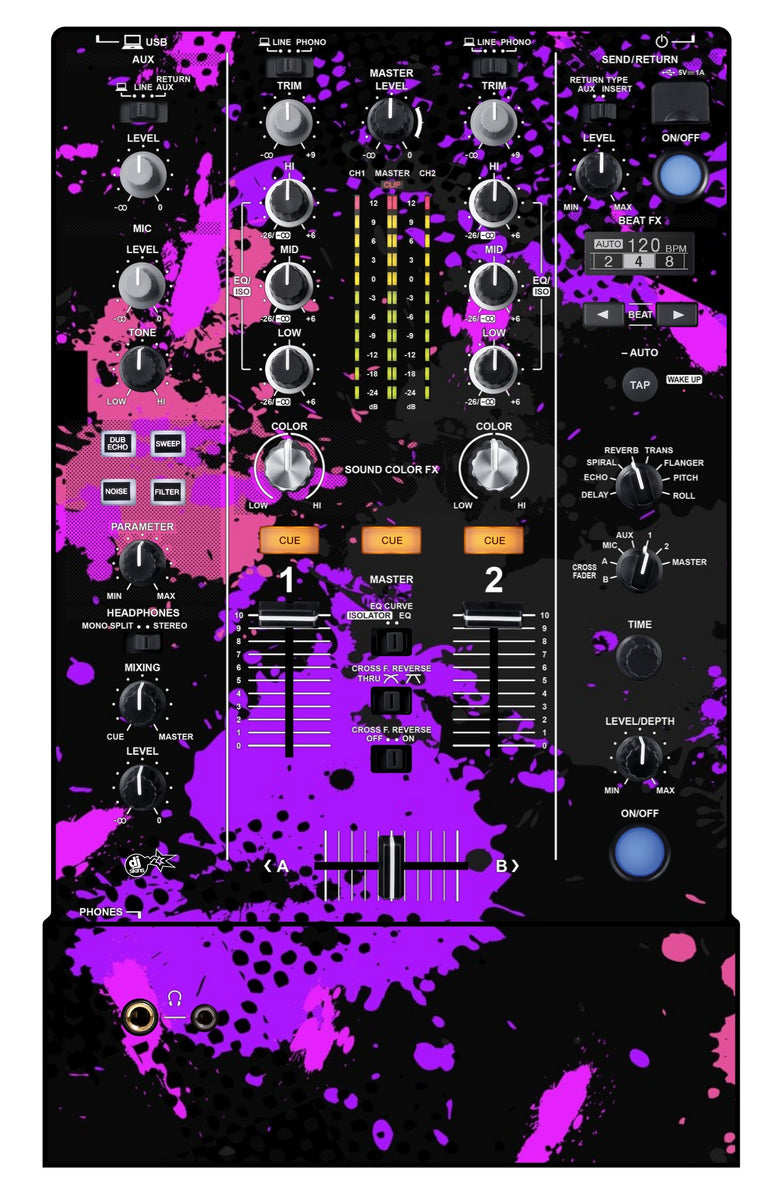 DJ Skins® Pioneer DJ DJM 450 Skin Conflict Purple