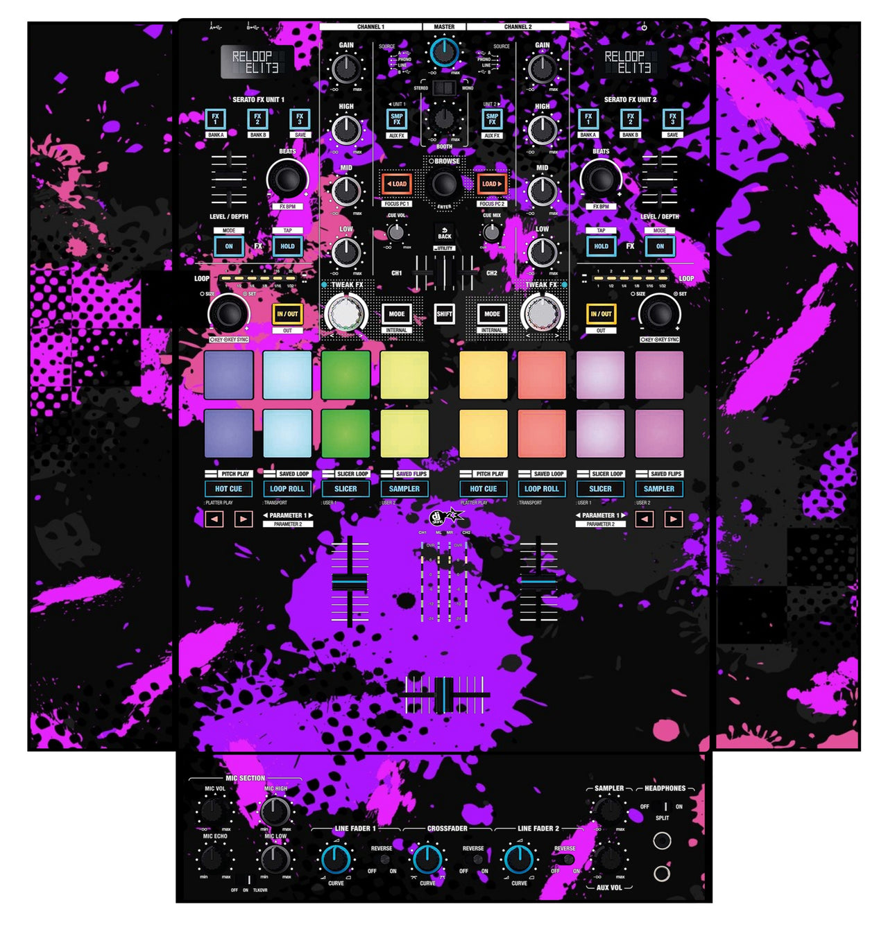 Reloop Elite Skin Conflict Purple