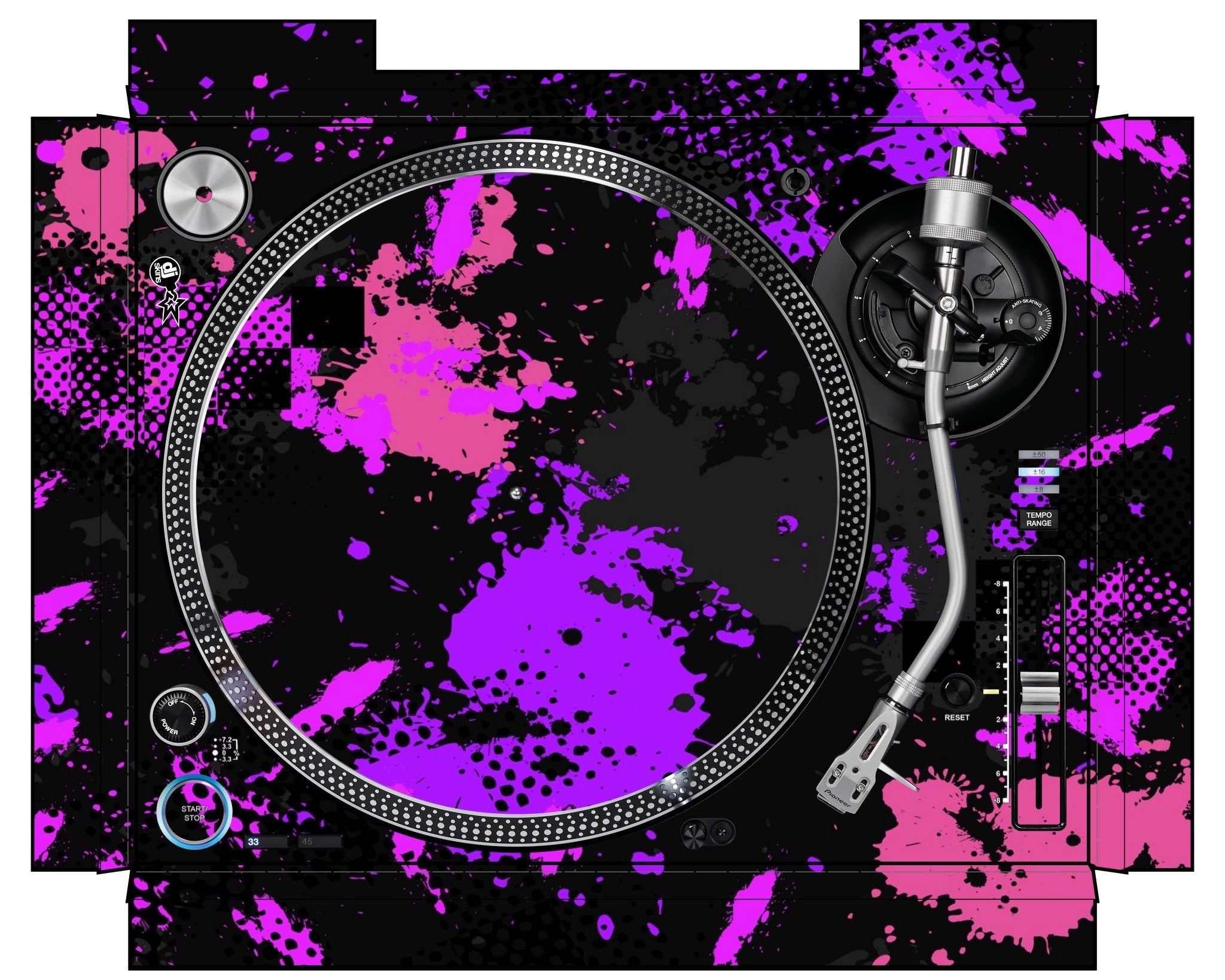 Pioneer DJ PLX 1000 Skin Conflict Purple