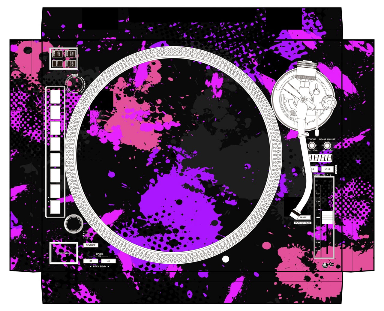 Reloop RP 8000 MK2 Skin Conflict Purple